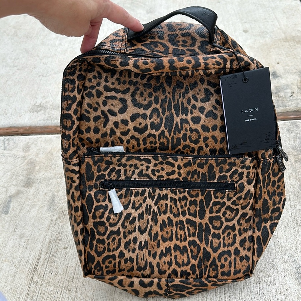 Fawn Design leopard backpack.